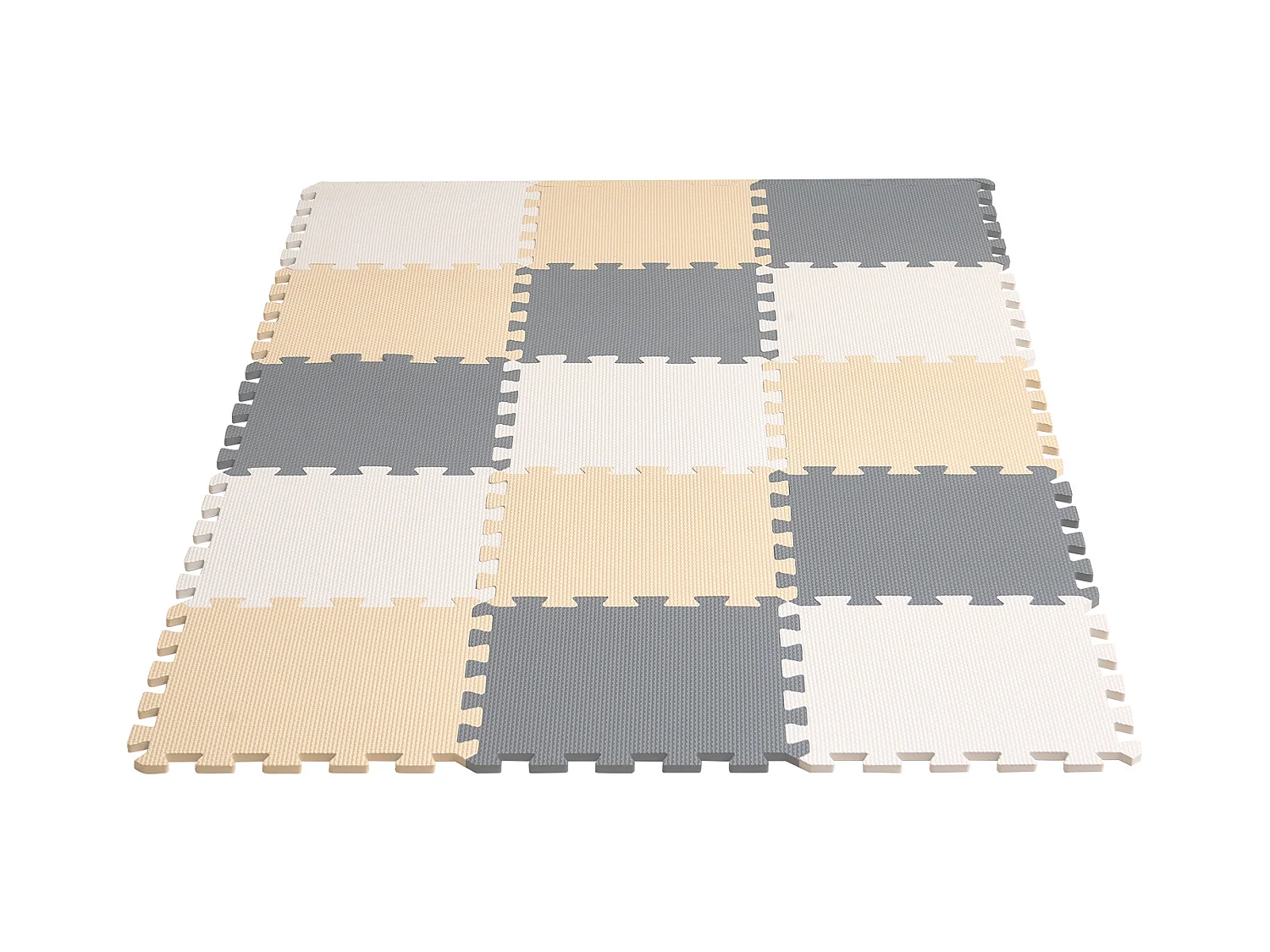 Tapis de Sol à Emboîtement, SucceBuy Tapis de Jeu Puzzle en Mousse pour Enfants, 1 cm, 16 Pièces de Tuiles Souples EVA Emboîtables