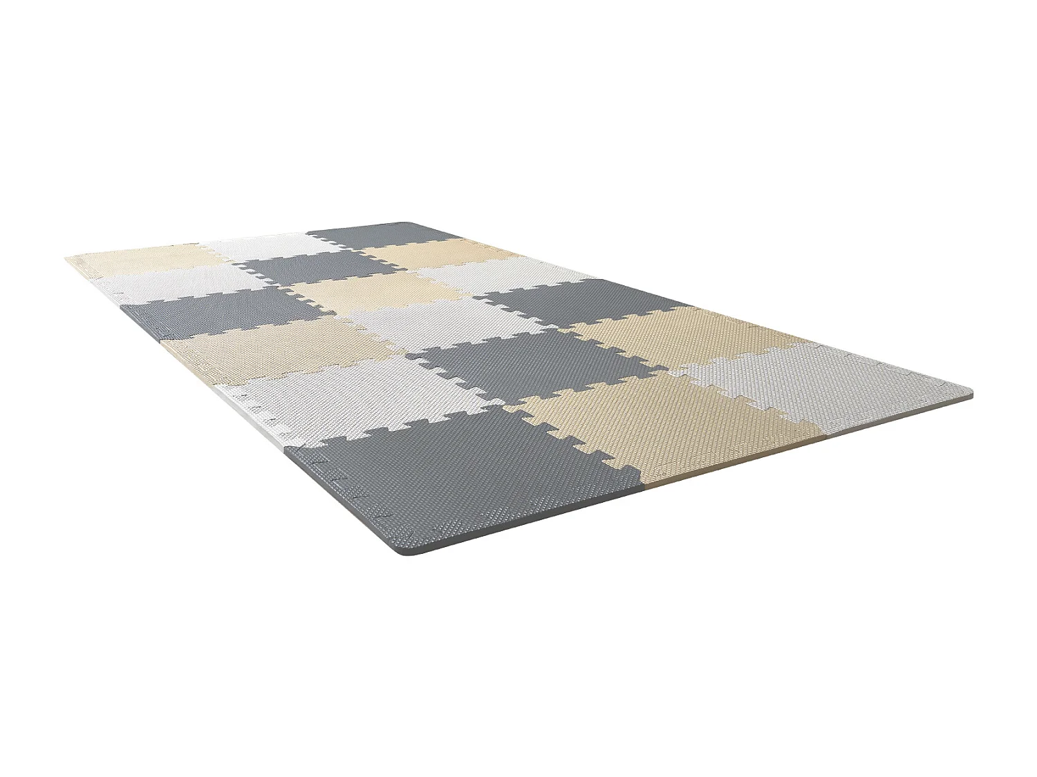 Tapis de Sol à Emboîtement, SucceBuy Tapis de Jeu Puzzle en Mousse pour Enfants, 1 cm, 16 Pièces de Tuiles Souples EVA Emboîtables