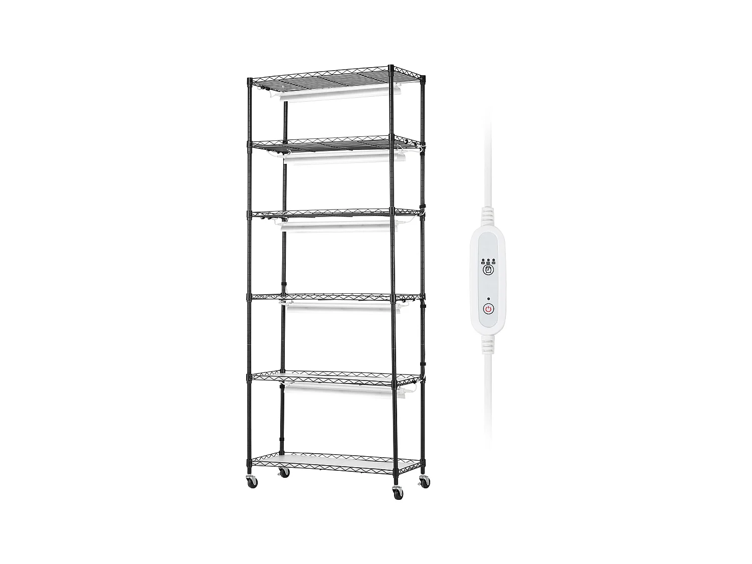 Étagère Plante Porte Plantes Support SucceBuy Support pour Plantes avec Lampes de Culture 6 Niveaux 150 W 180.1cm de Hauteur