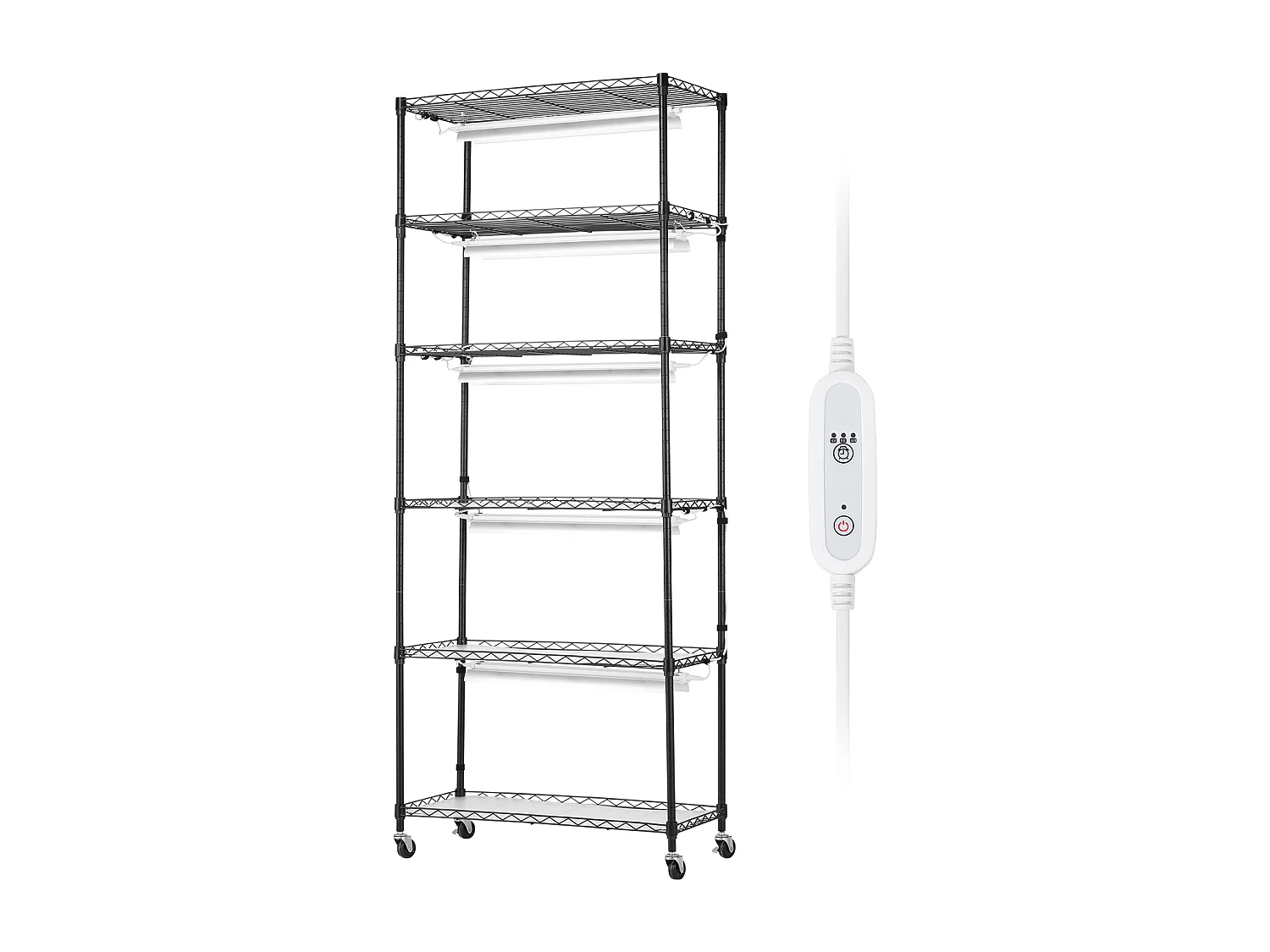 Étagère Plante Porte Plantes Support SucceBuy Support pour Plantes avec Lampes de Culture 6 Niveaux 150 W 180.1cm de Hauteur