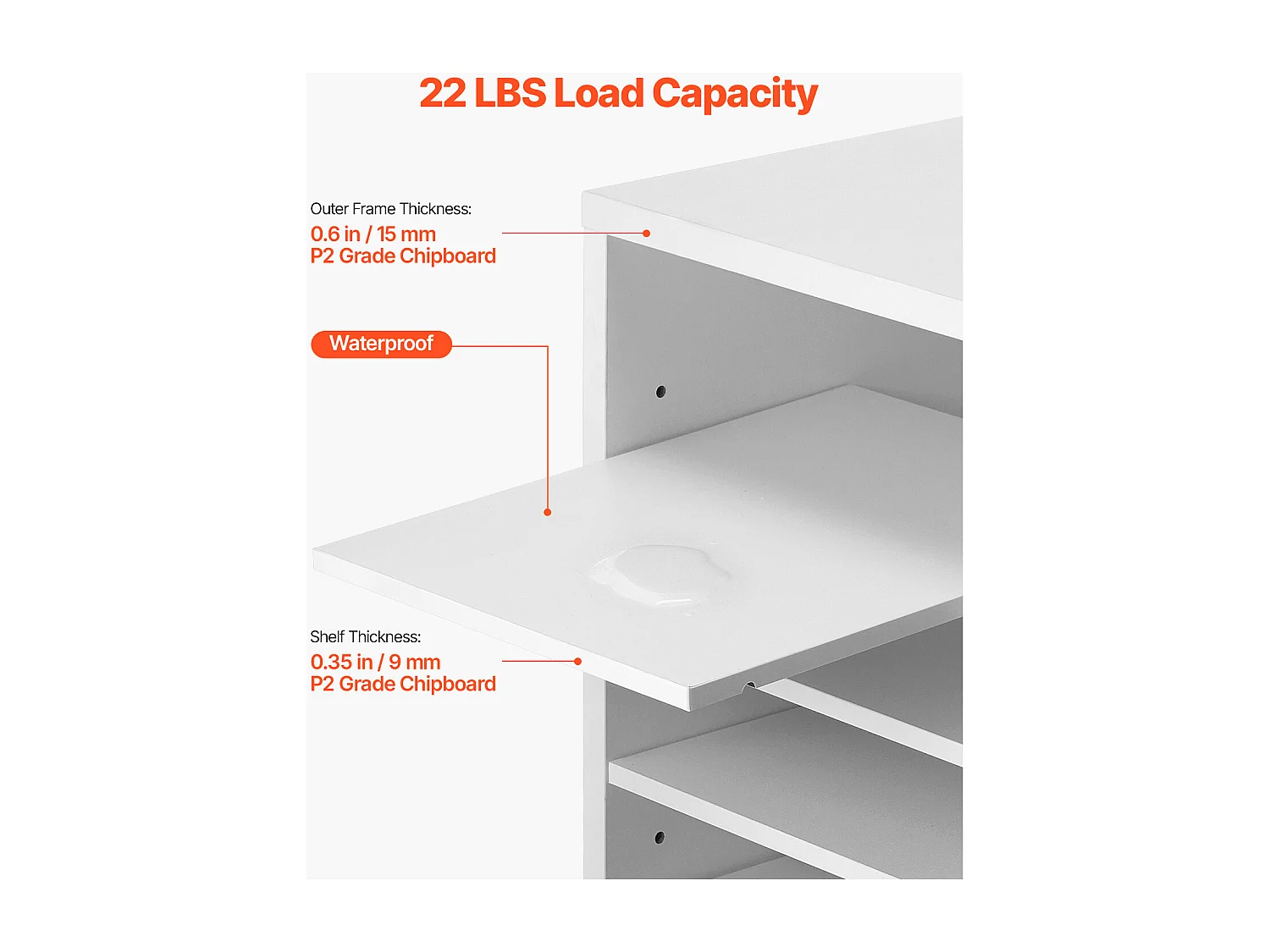 Organiseur de Bureau, SucceBuy - Organiseur de Livres en Bois à 36 Compartiments avec Étagères Réglables - Blanc