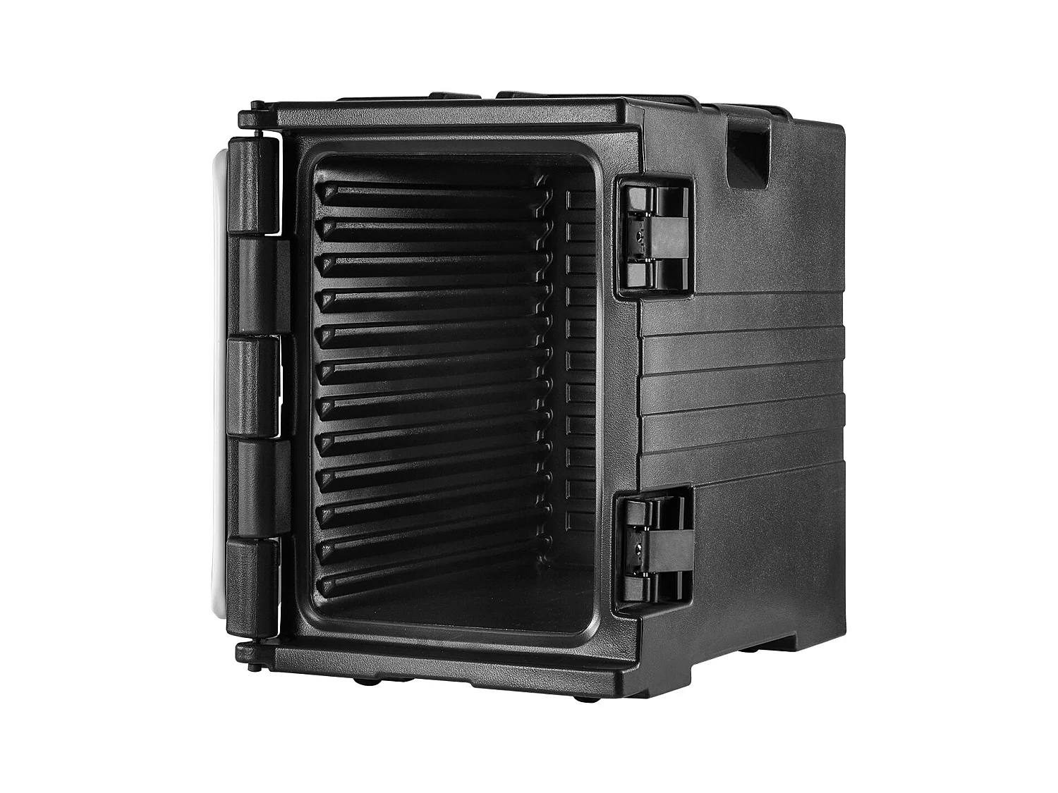 Porte-Plateau Isolé SucceBuy, 82 Qt, Chargement Frontal, Empilable, Boîte de Restauration, Noir