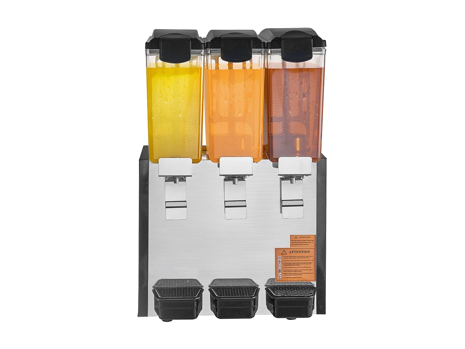 Distributeur de Boissons Commerciales SucceBuy 10 L x 3 Réservoirs Distributeur de Boissons Glacées et de Jus Froids