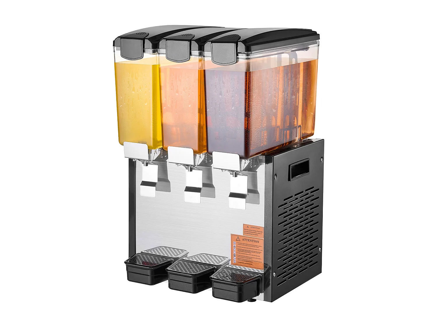 Distributeur de Boissons Commerciales SucceBuy 10 L x 3 Réservoirs Distributeur de Boissons Glacées et de Jus Froids
