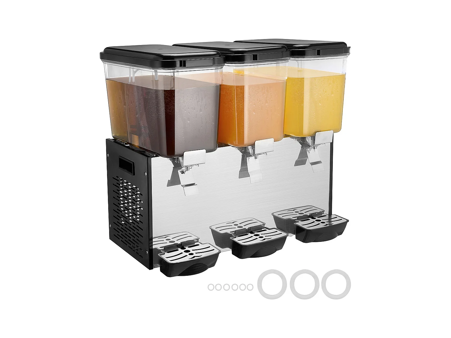 Distributeur de Boissons Commerciales SucceBuy 18L x 3 Réservoirs Distributeur de Boissons Glacées et de Jus Froids