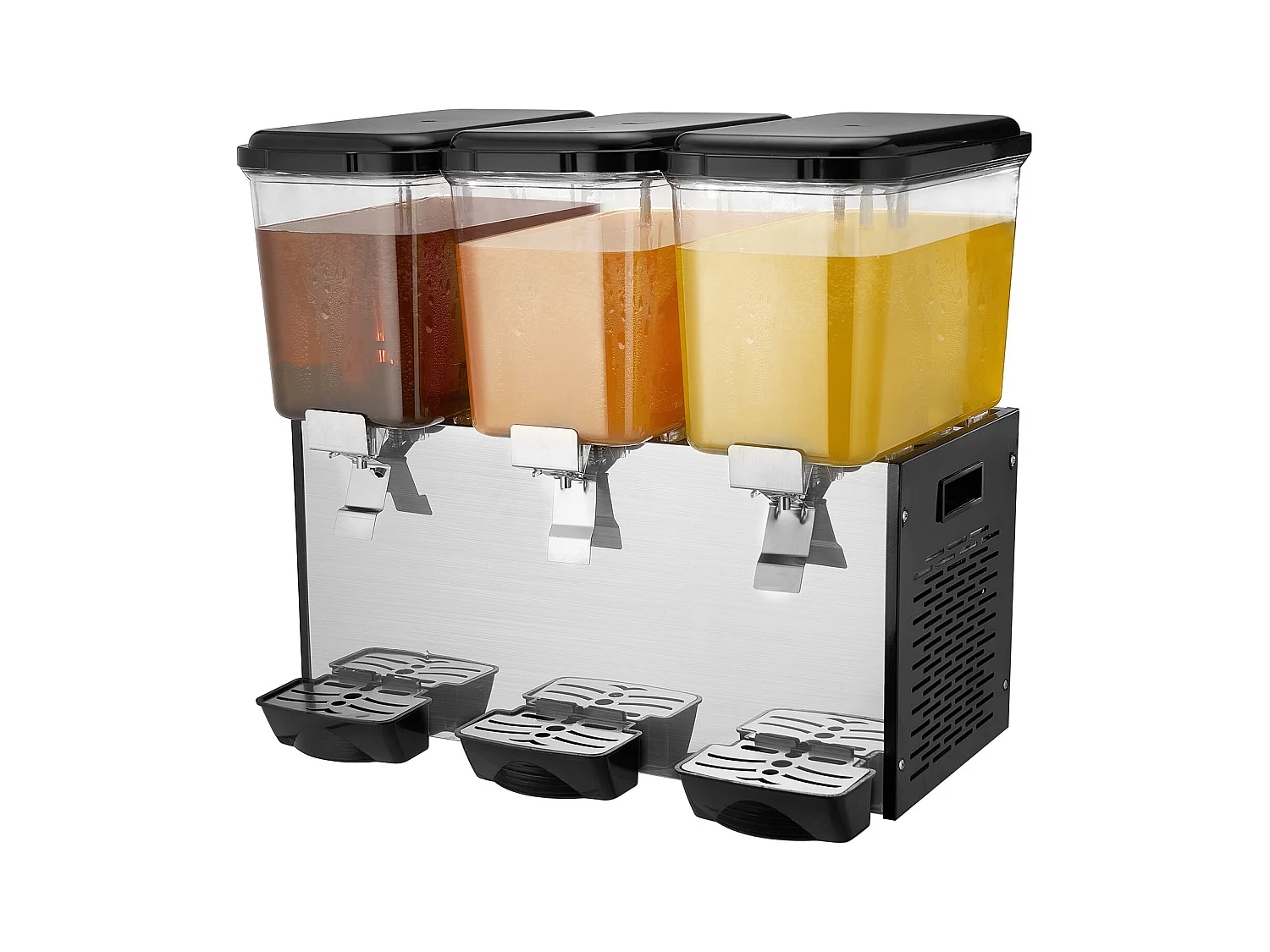 Distributeur de Boissons Commerciales SucceBuy 18L x 3 Réservoirs Distributeur de Boissons Glacées et de Jus Froids
