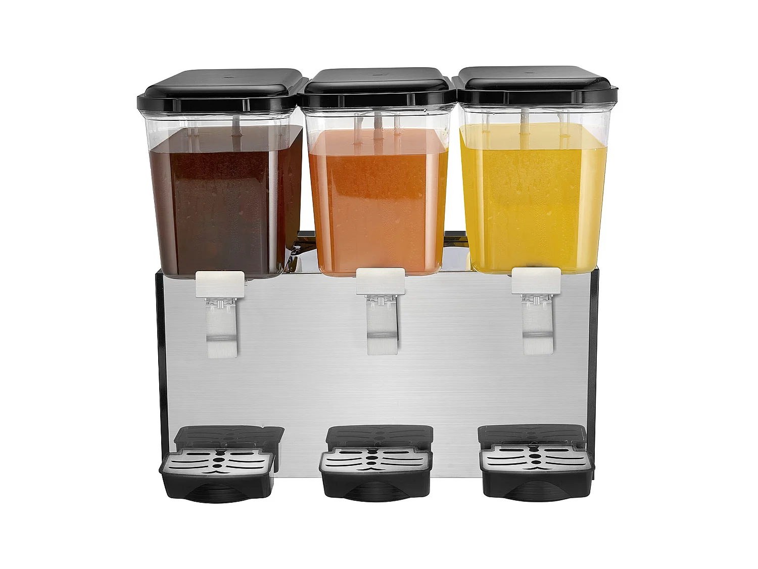 Distributeur de Boissons Commerciales SucceBuy 18L x 3 Réservoirs Distributeur de Boissons Glacées et de Jus Froids