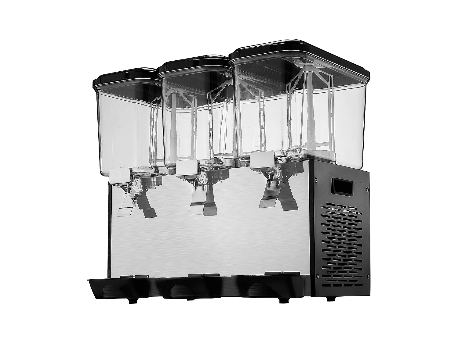 Distributeur de Boissons Commerciales SucceBuy 18L x 3 Réservoirs Distributeur de Boissons Glacées et de Jus Froids