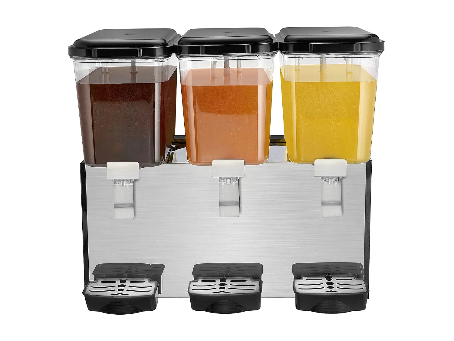 Distributeur de Boissons Commerciales SucceBuy 18L x 3 Réservoirs Distributeur de Boissons Glacées et de Jus Froids