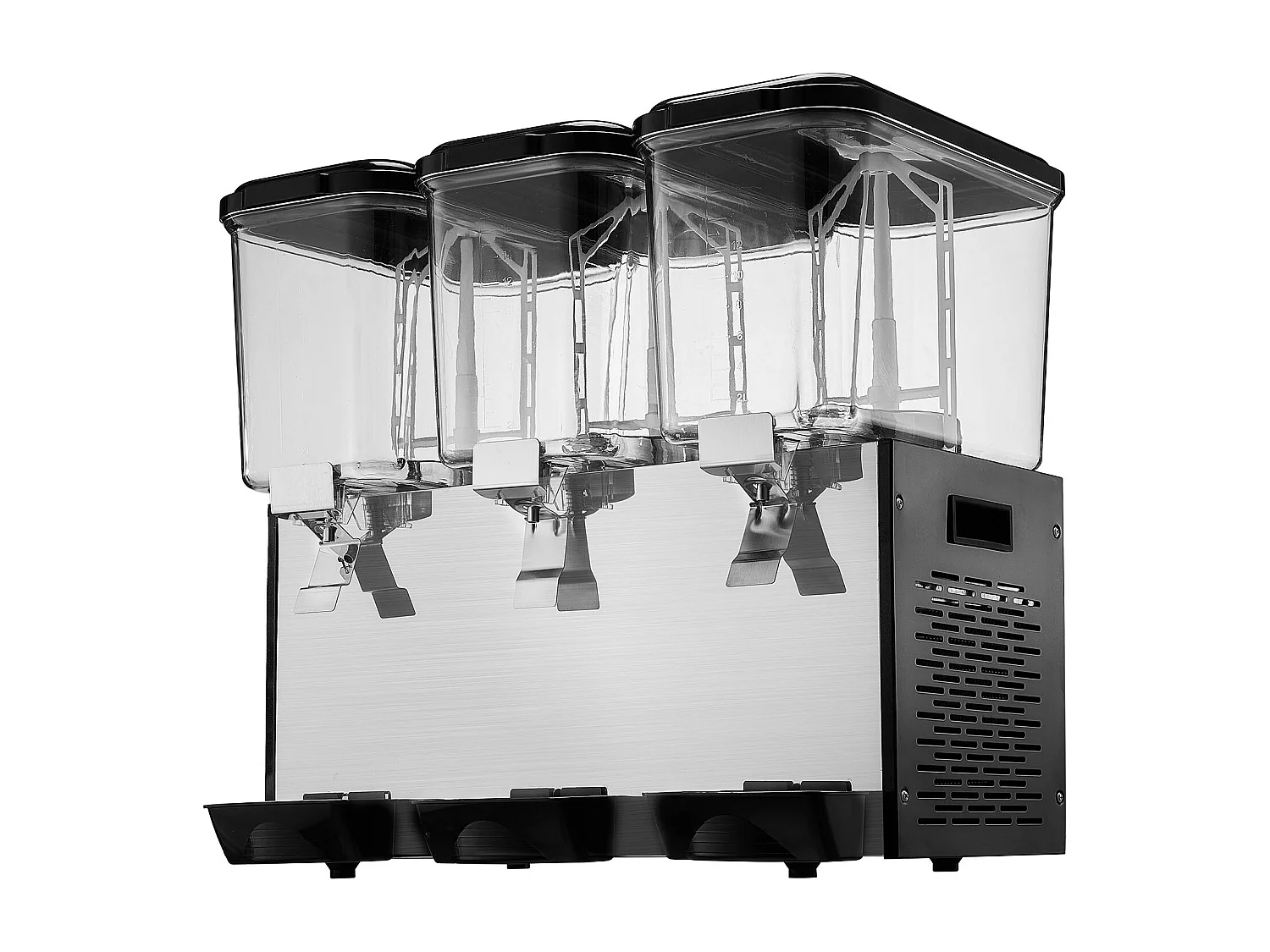 Distributeur de Boissons Commerciales SucceBuy 18L x 3 Réservoirs Distributeur de Boissons Glacées et de Jus Froids