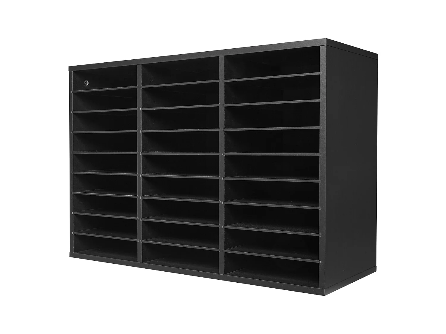 Organizer na Biurko, SucceBuy 27-Komorowy Drewniany Organizer na Książki z Wyjmowanymi Półkami, Czarny