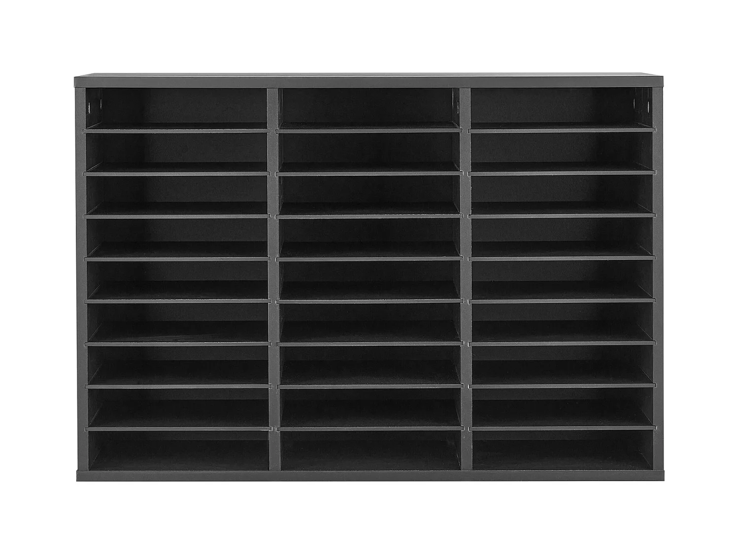 Organizer na Biurko, SucceBuy 27-Komorowy Drewniany Organizer na Książki z Wyjmowanymi Półkami, Czarny