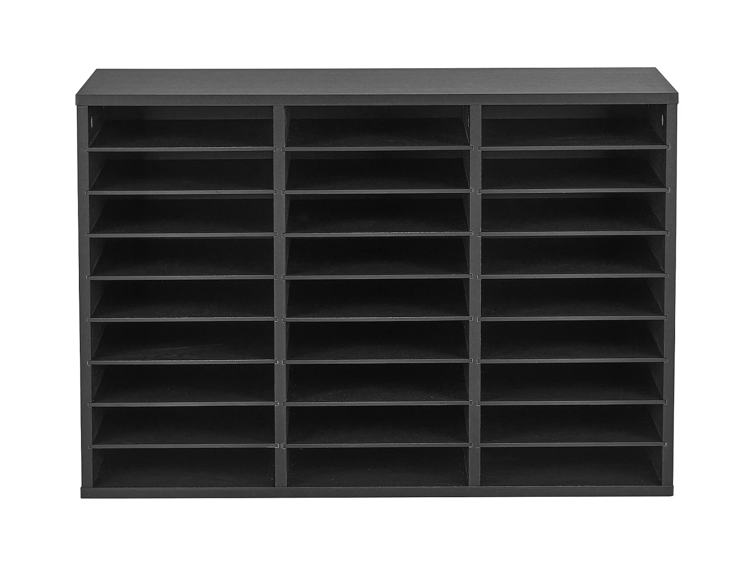 Organizer na Biurko, SucceBuy 27-Komorowy Drewniany Organizer na Książki z Wyjmowanymi Półkami, Czarny