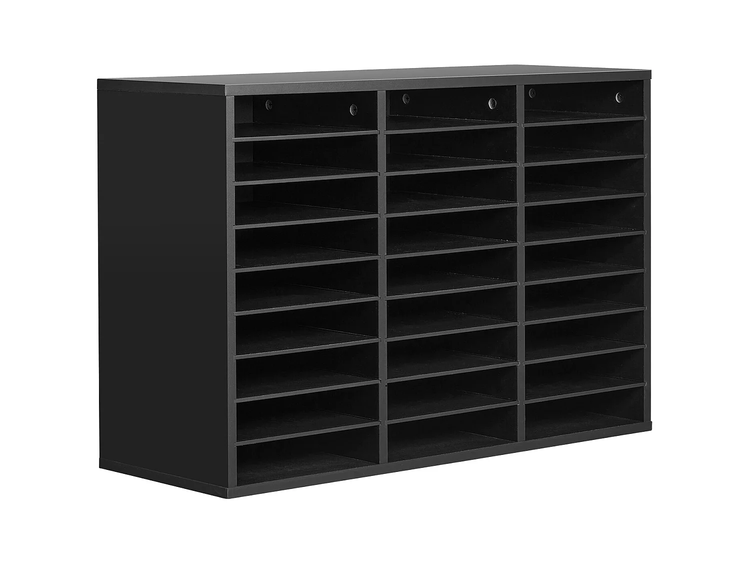 Organizer na Biurko, SucceBuy 27-Komorowy Drewniany Organizer na Książki z Wyjmowanymi Półkami, Czarny