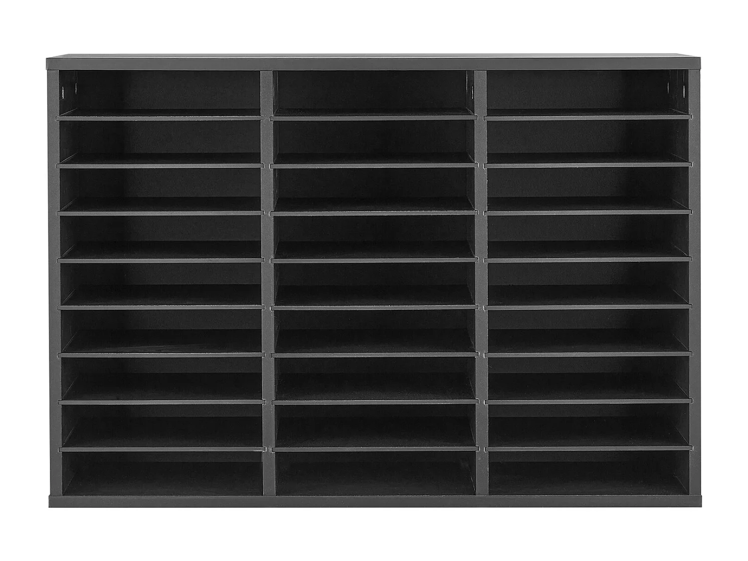 Organizer da Scrivania, SucceBuy, Organizer per Libri in Legno a 27 Scomparti con Ripiani Rimovibili, Nero