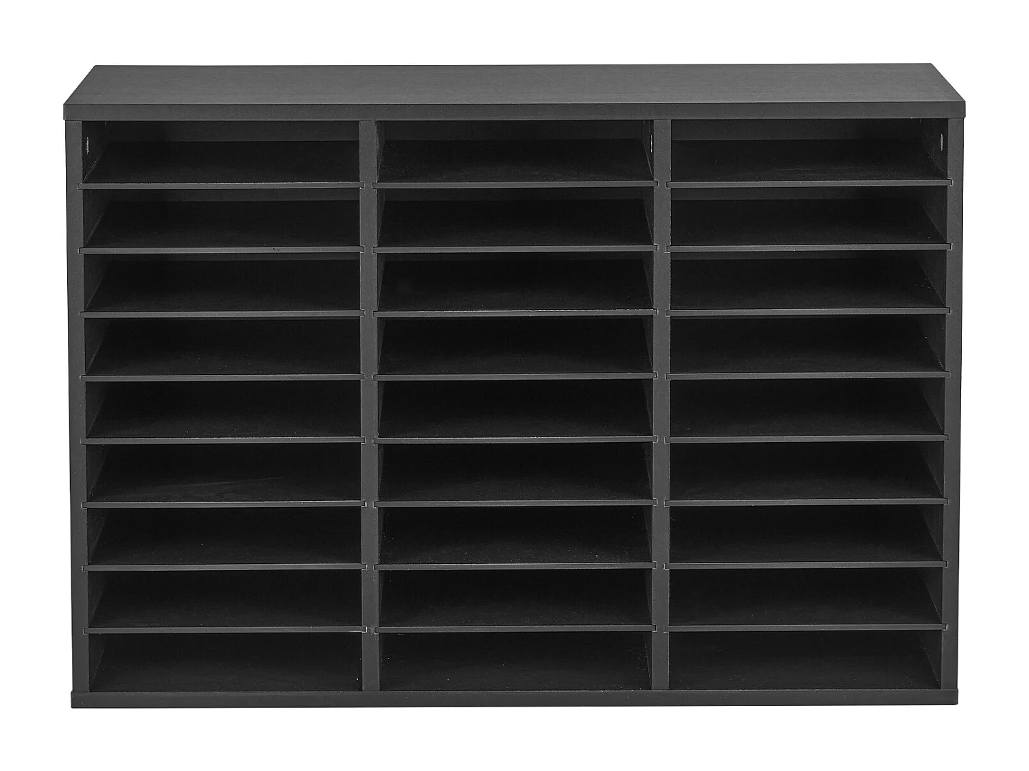 Organizer da Scrivania, SucceBuy, Organizer per Libri in Legno a 27 Scomparti con Ripiani Rimovibili, Nero