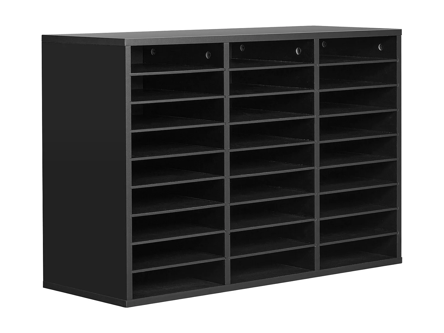 Organizer da Scrivania, SucceBuy, Organizer per Libri in Legno a 27 Scomparti con Ripiani Rimovibili, Nero