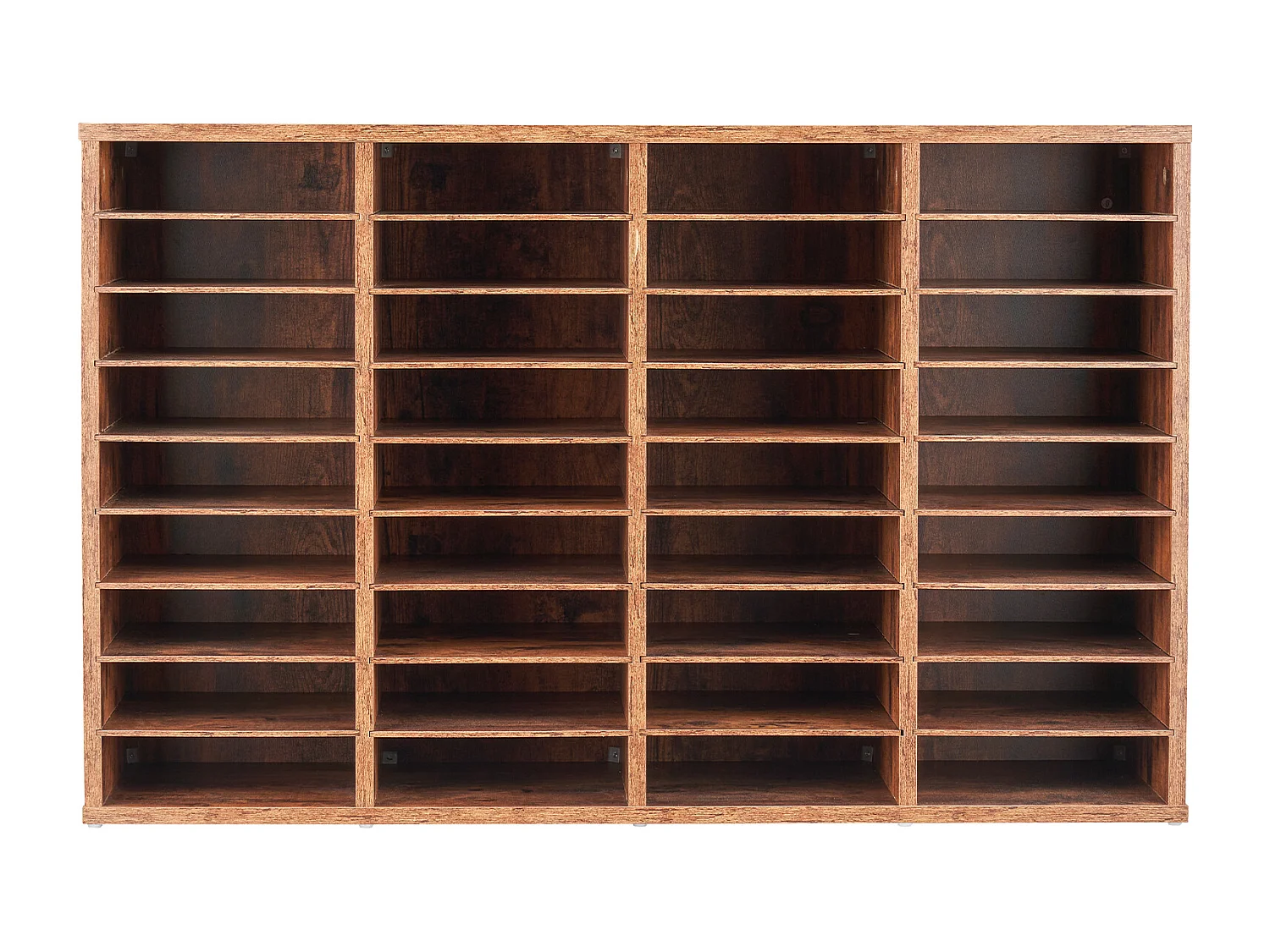 Organiseur de Bureau, SucceBuy Wood - Organiseur de Littérature à 36 Compartiments, Étagères Amovibles, Marron Foncé