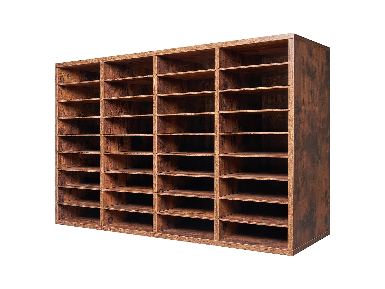 Organiseur de Bureau, SucceBuy Wood - Organiseur de Littérature à 36 Compartiments, Étagères Amovibles, Marron Foncé
