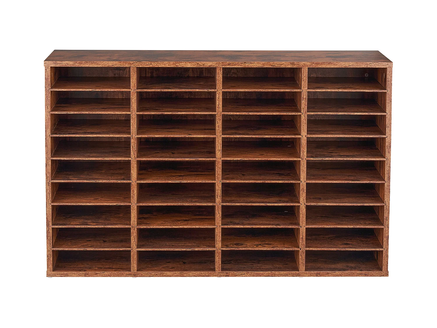 Organizer da Scrivania, SucceBuy Wood - Portadocumenti a 36 Scomparti, Ripiani Rimovibili, Marrone Scuro