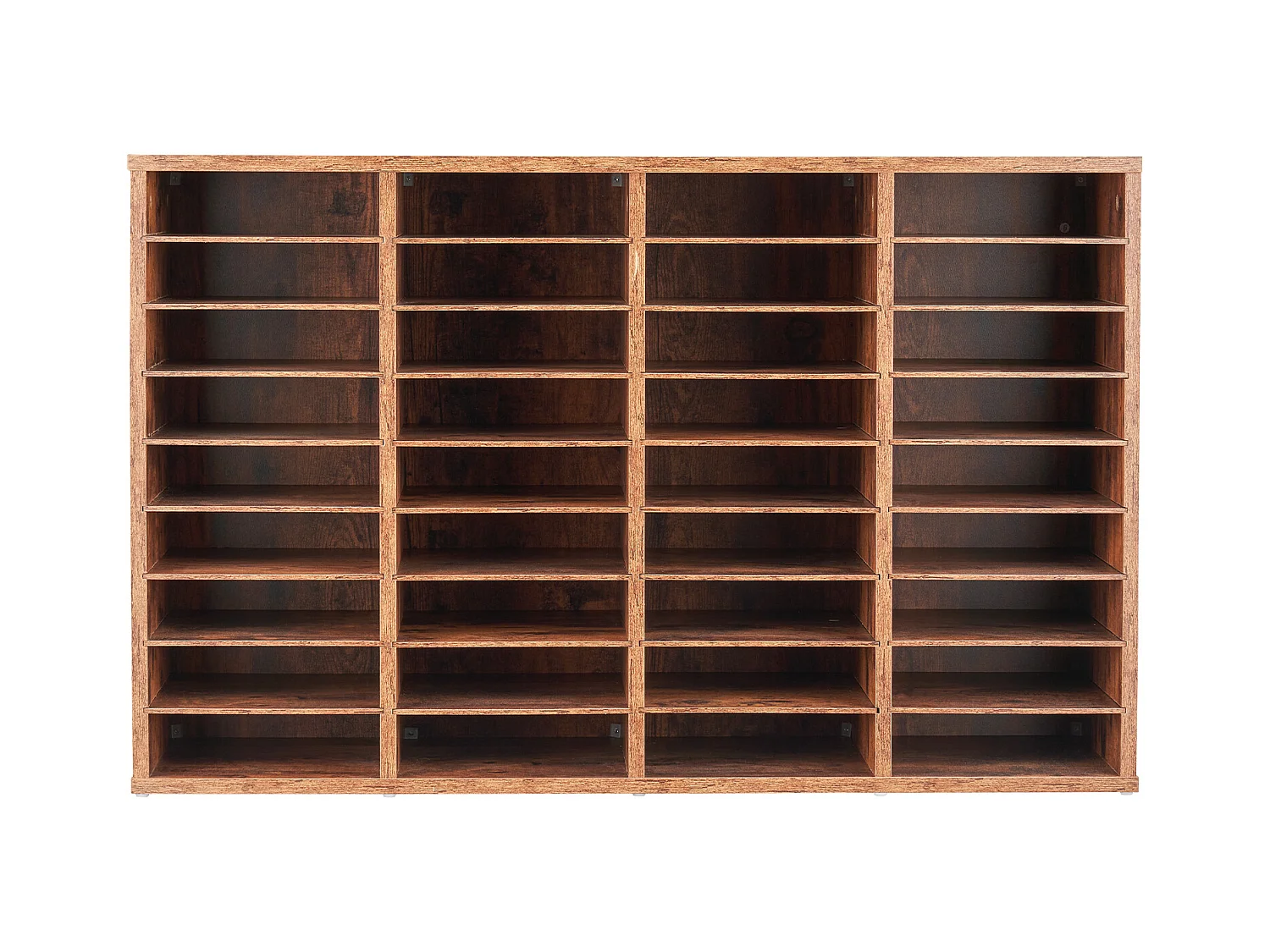 Organizer da Scrivania, SucceBuy Wood - Portadocumenti a 36 Scomparti, Ripiani Rimovibili, Marrone Scuro
