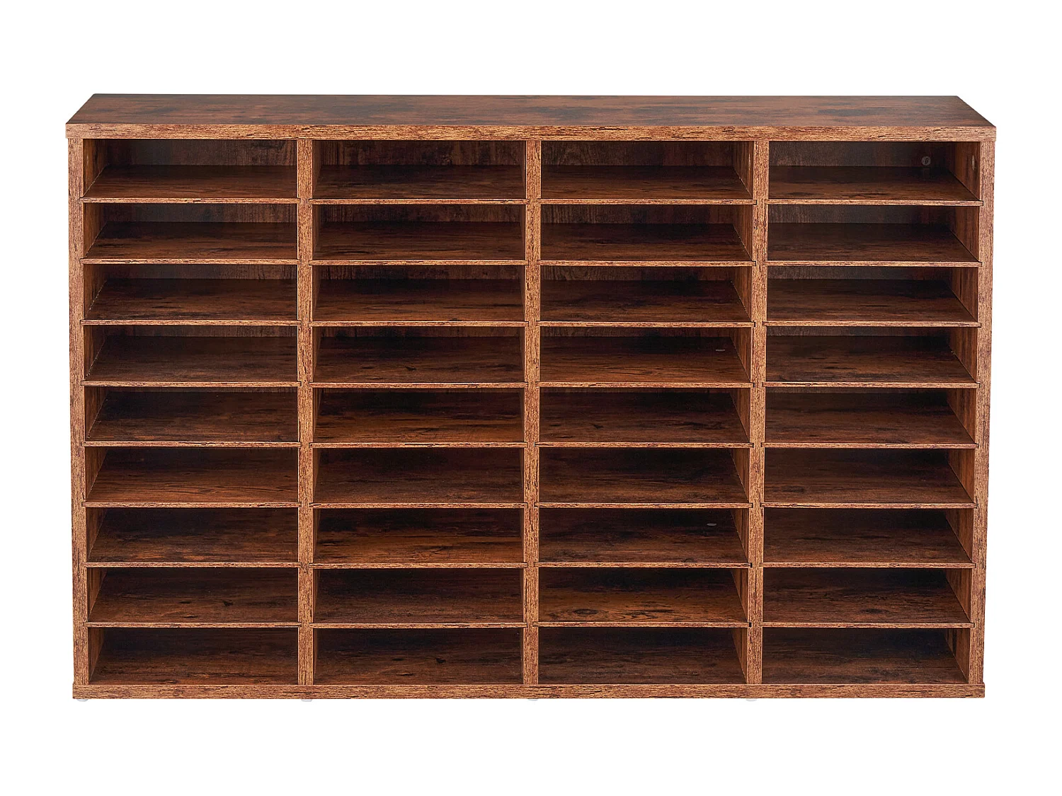 Organiseur de Bureau, SucceBuy Wood - Organiseur de Littérature à 36 Compartiments, Étagères Amovibles, Marron Foncé