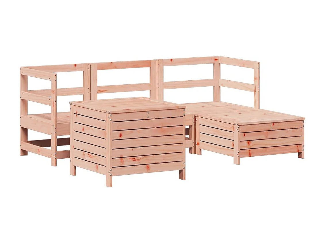 Salon de jardin 5 pcs bois massif sapin de douglas