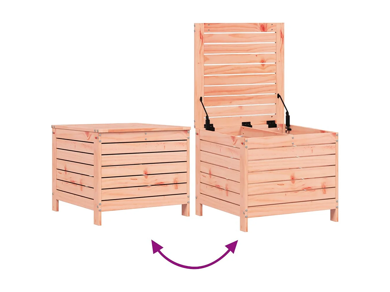 Salon de jardin 5 pcs bois massif sapin de douglas