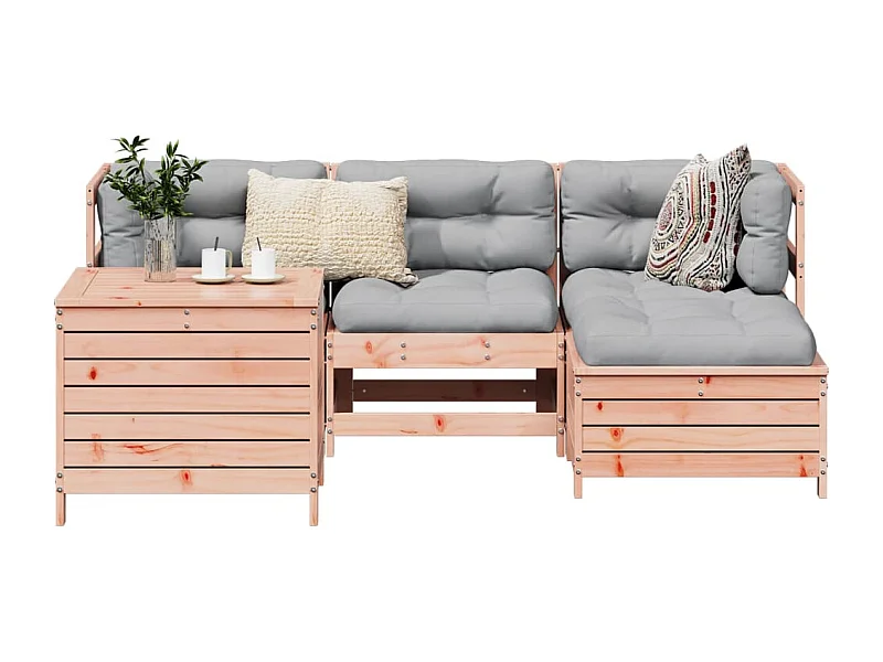 Salon de jardin 5 pcs bois massif sapin de douglas