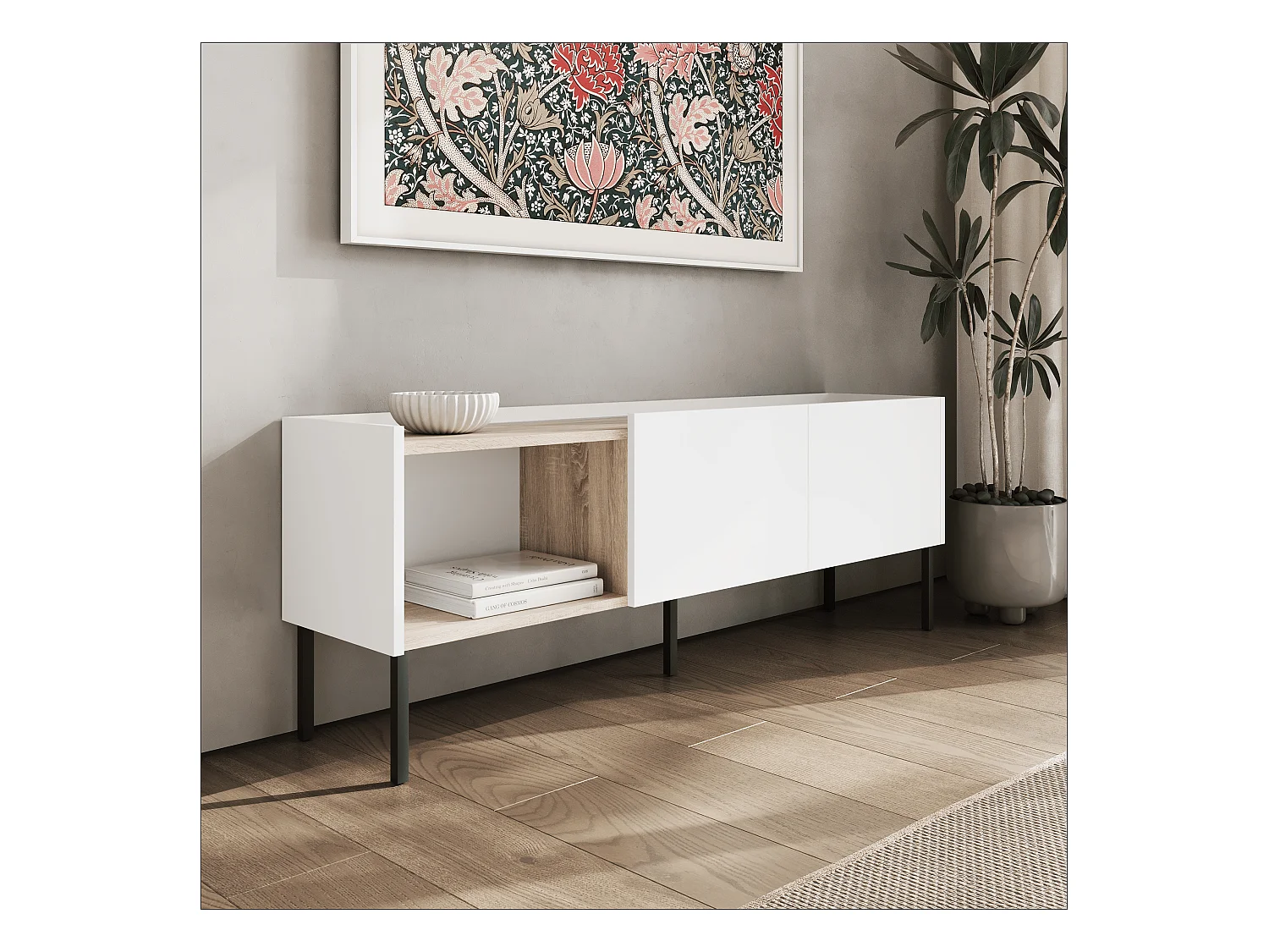 Meuble TV 150 cm Banc Télé Banc pour Salon