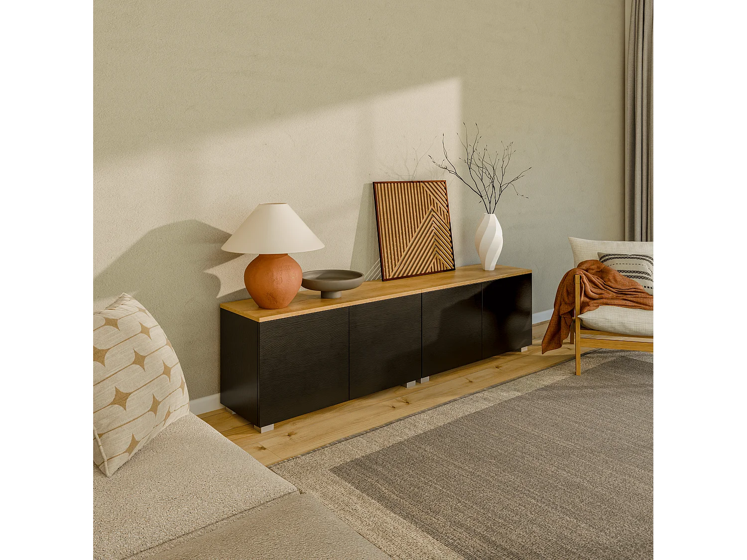 TV-meubel 180 cm TV-bank voor woonkamer