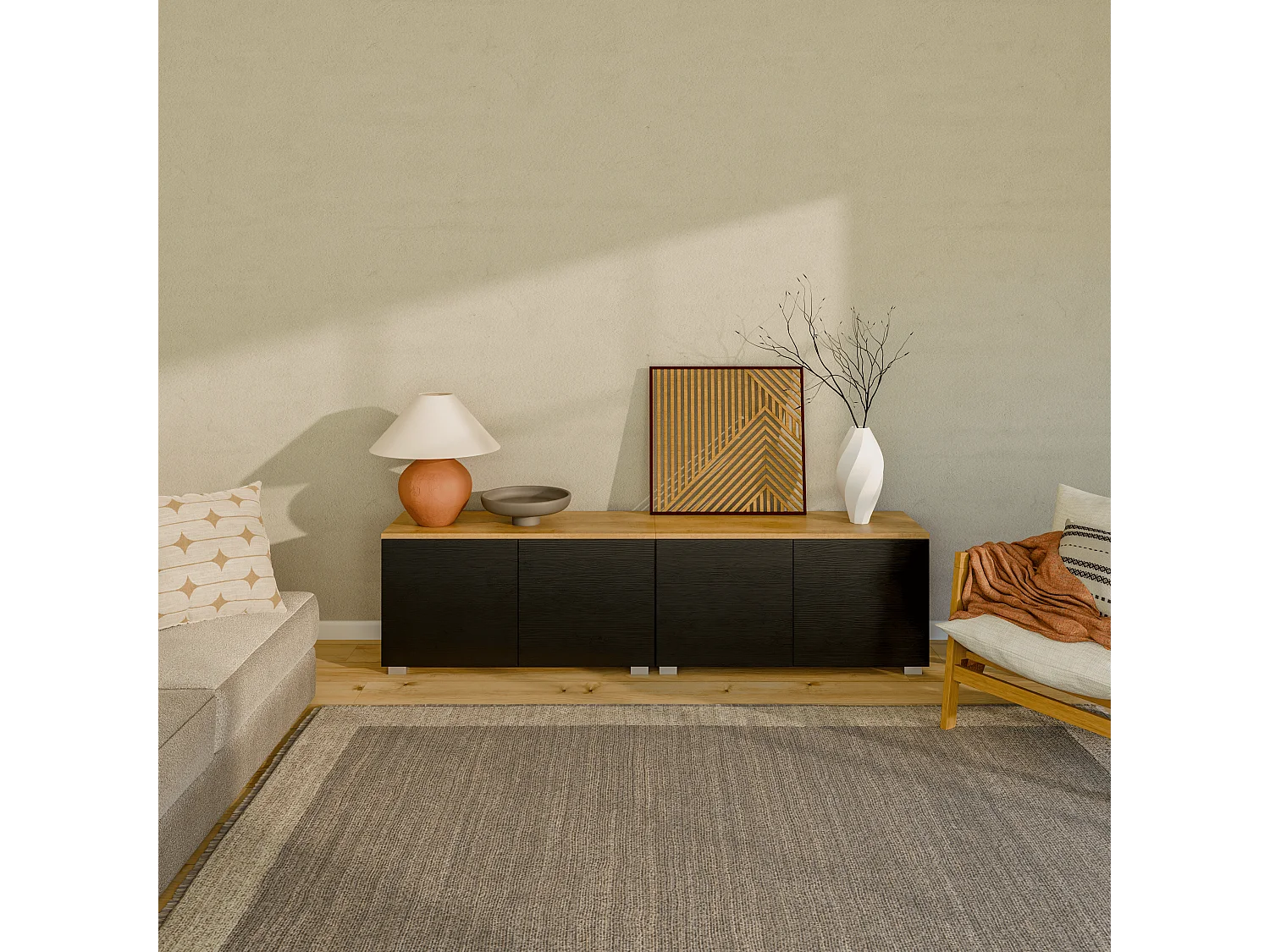 TV-meubel 180 cm TV-bank voor woonkamer