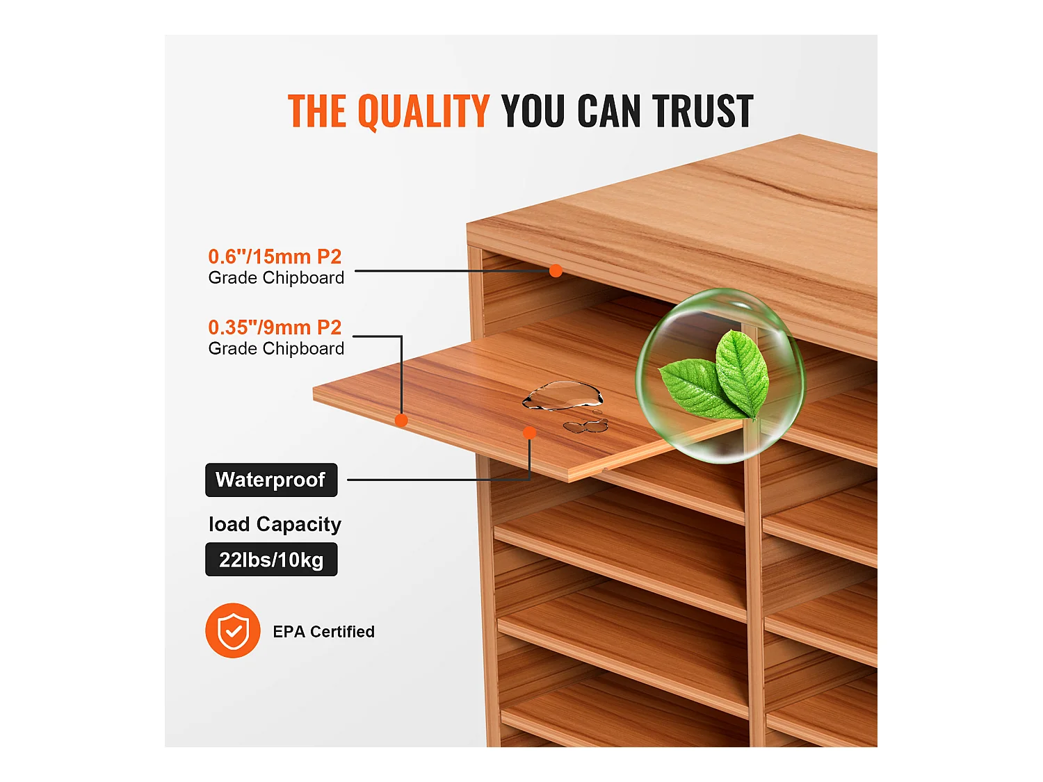 Schreibtisch-Organizer, SucceBuy Holz-Literatur-Organizer, 27 Fächer, Weiß, zur Aufbewahrung von Akten und Papieren