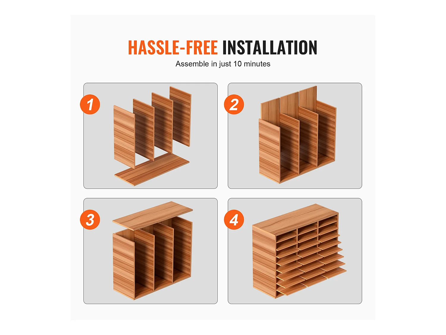 Schreibtisch-Organizer, SucceBuy Holz-Literatur-Organizer, 27 Fächer, Weiß, zur Aufbewahrung von Akten und Papieren