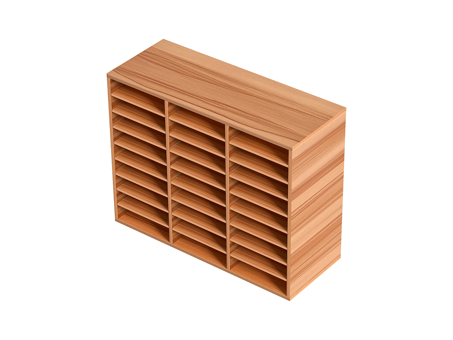 Schreibtisch-Organizer, SucceBuy Holz-Literatur-Organizer, 27 Fächer, Weiß, zur Aufbewahrung von Akten und Papieren