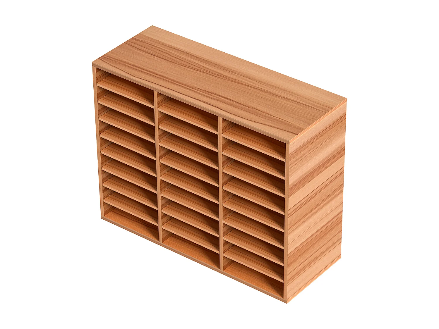 Organiseur de Bureau, SucceBuy Organiseur de Littérature en Bois 27 Compartiments Blanc