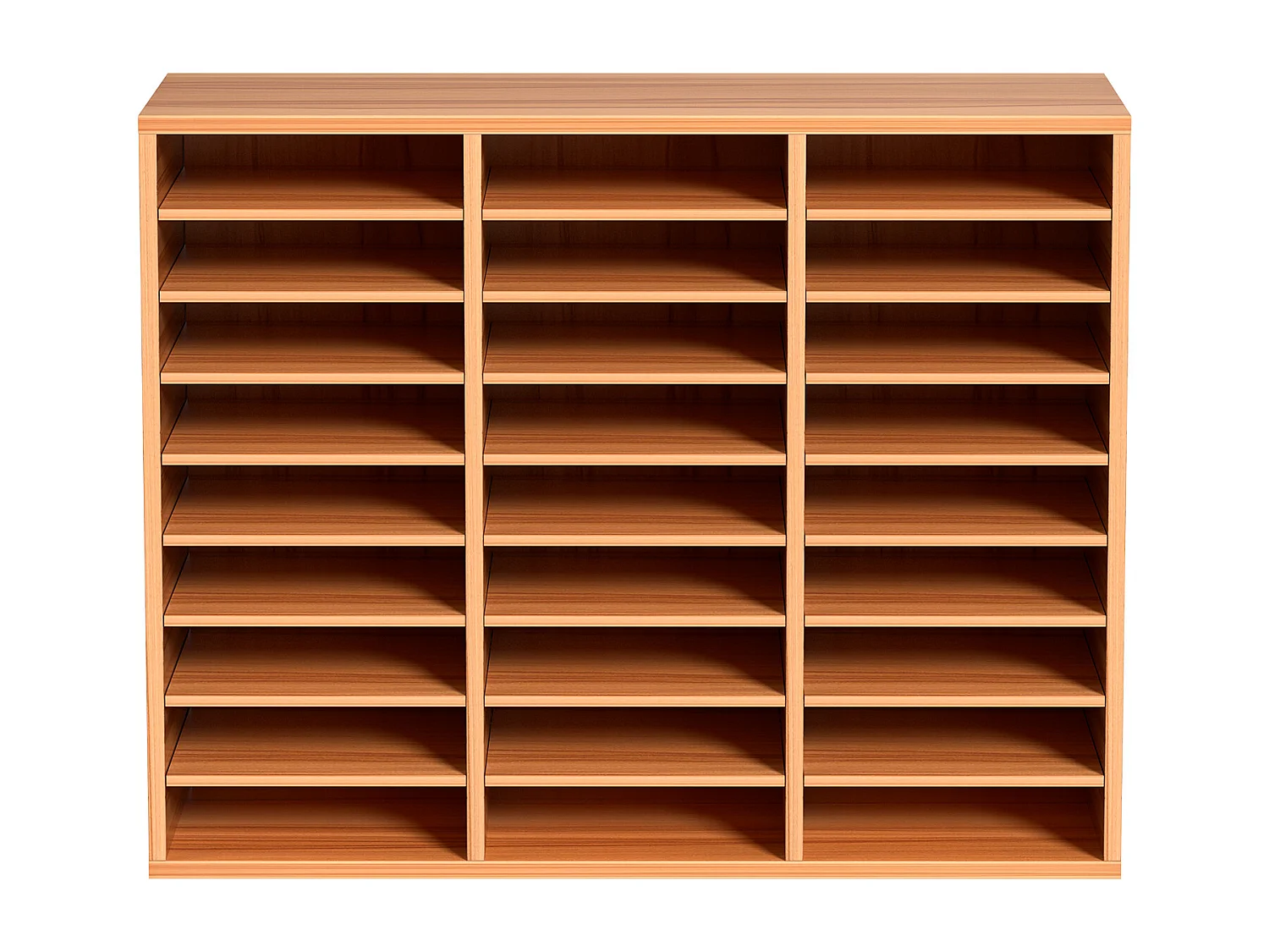 Organiseur de Bureau, SucceBuy Organiseur de Littérature en Bois 27 Compartiments Blanc