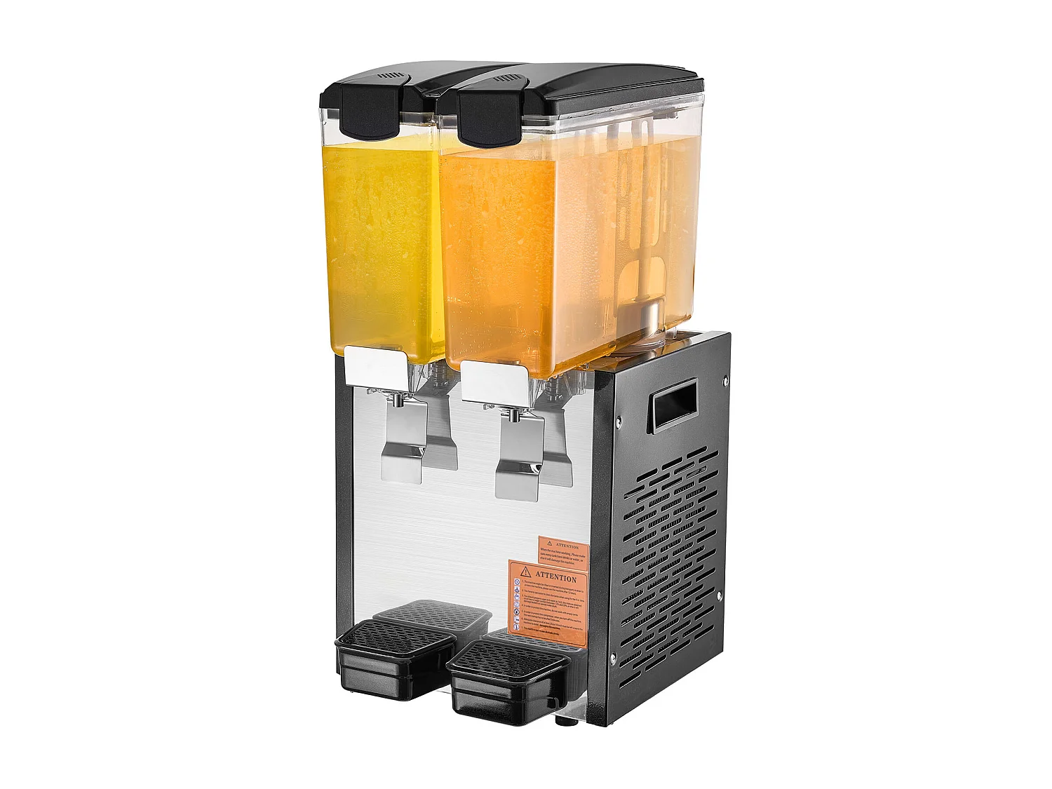 Distributeur de Boissons Commerciales SucceBuy 10 L x 2 Réservoirs, Distributeur de Boissons Glacées et de Jus Froids