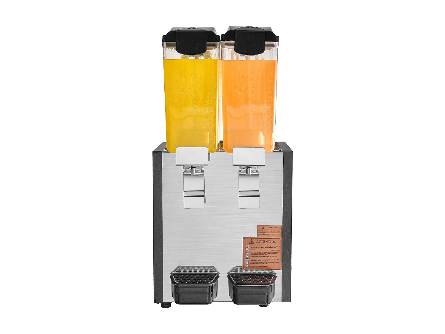 Distributeur de Boissons Commerciales SucceBuy 10 L x 2 Réservoirs, Distributeur de Boissons Glacées et de Jus Froids