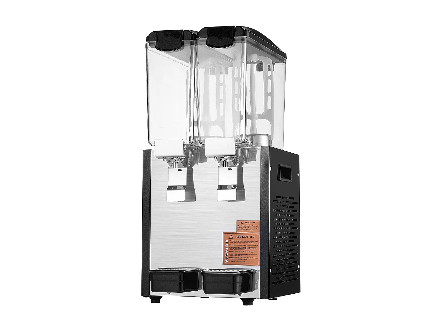 Distributeur de Boissons Commerciales SucceBuy 10 L x 2 Réservoirs, Distributeur de Boissons Glacées et de Jus Froids