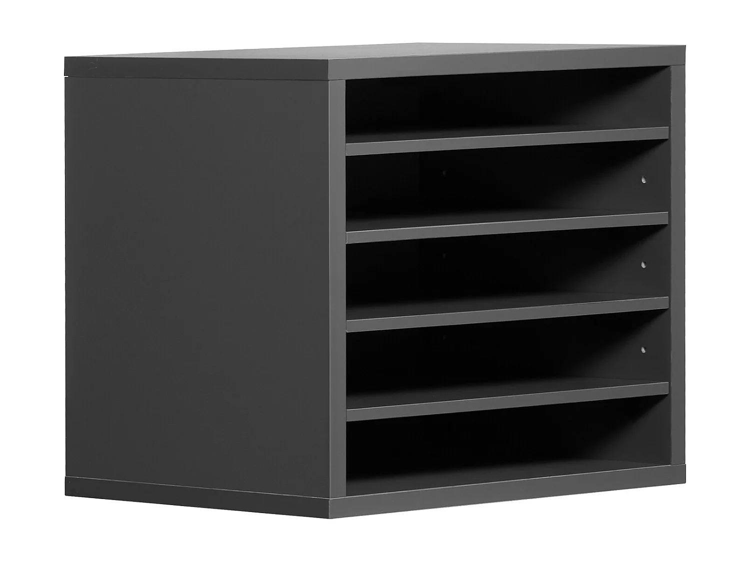 Organiseur de Bureau, SucceBuy Organiseur de Documents en Bois, 5 Compartiments, Étagères Réglables, Gris