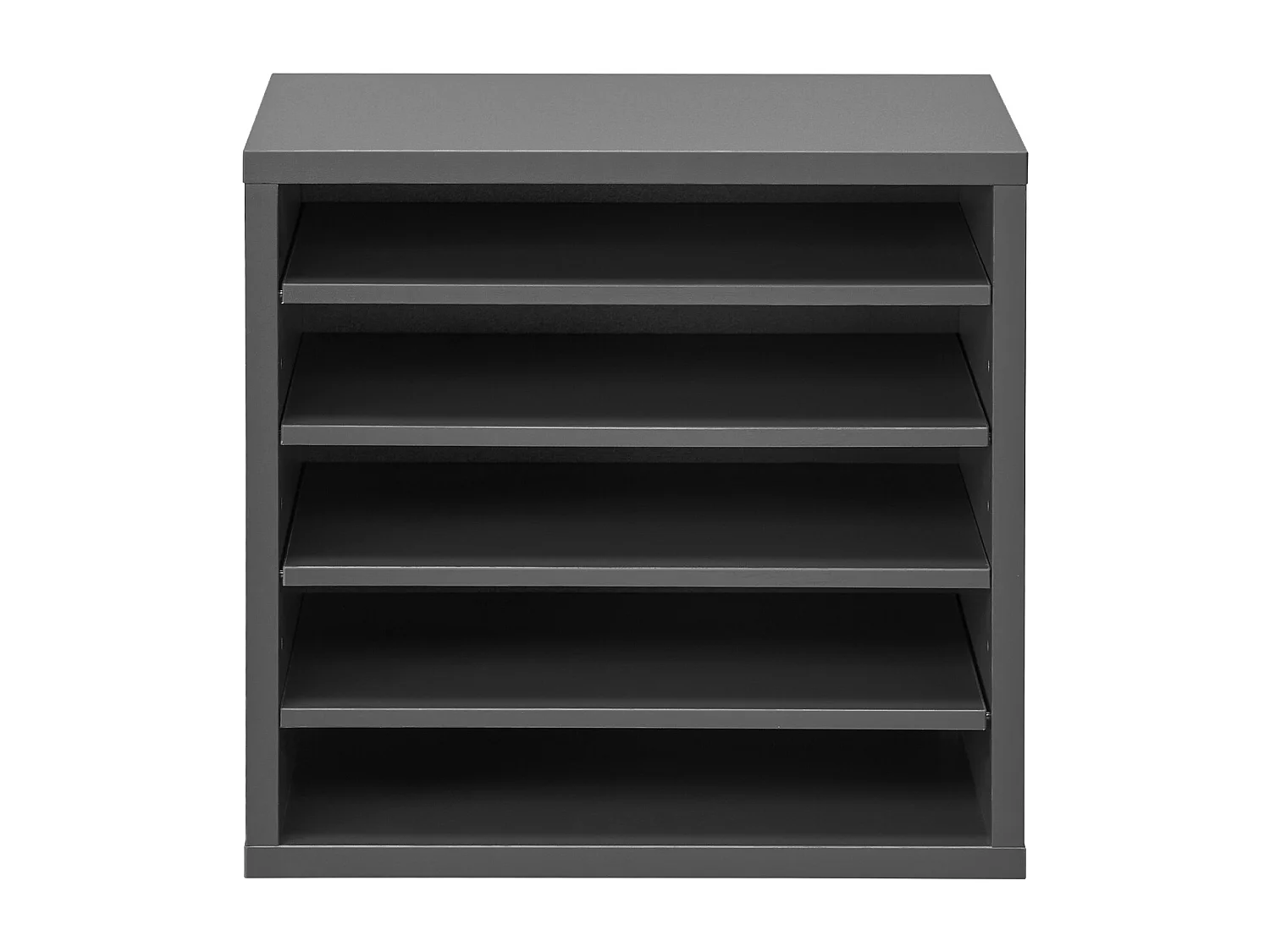 Organiseur de Bureau, SucceBuy Organiseur de Documents en Bois, 5 Compartiments, Étagères Réglables, Gris