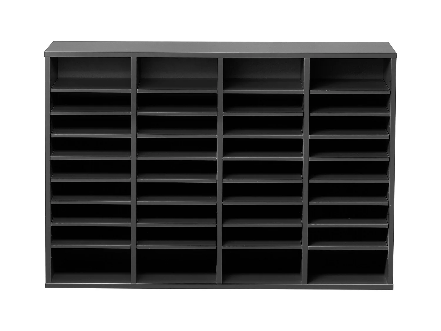 Organiseur de Bureau, SucceBuy Organiseur de Littérature en Bois - 36 Compartiments, Étagères Réglables, Gris