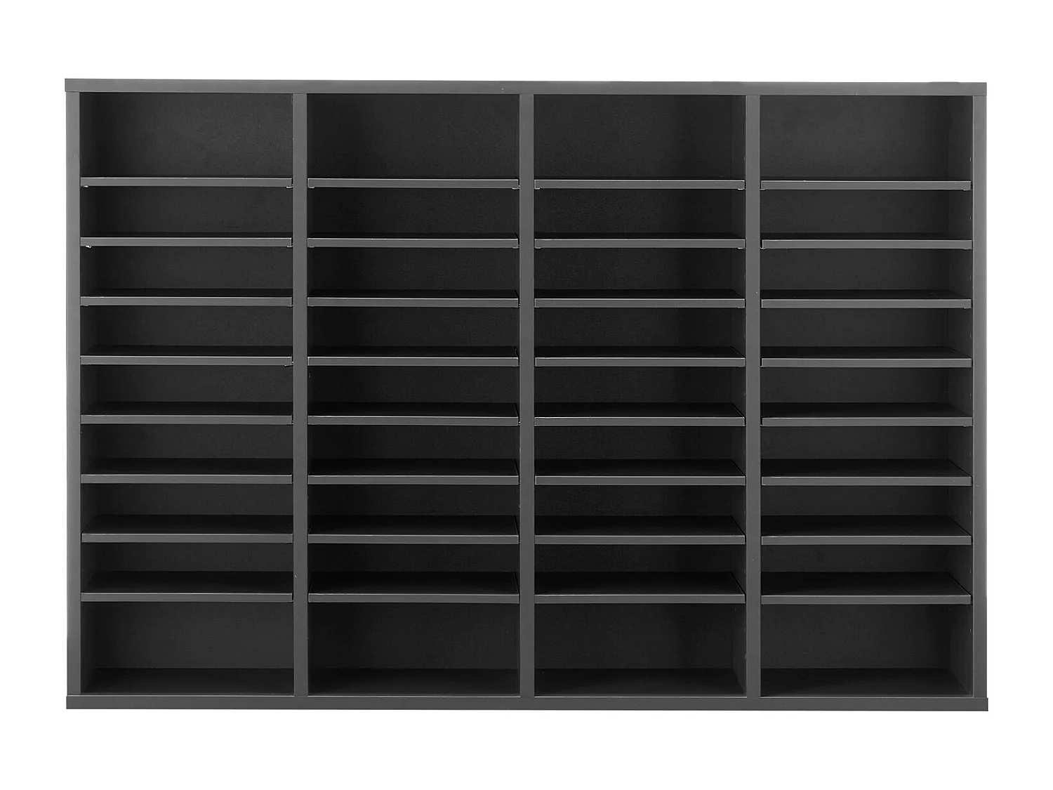 Organiseur de Bureau, SucceBuy Organiseur de Littérature en Bois - 36 Compartiments, Étagères Réglables, Gris