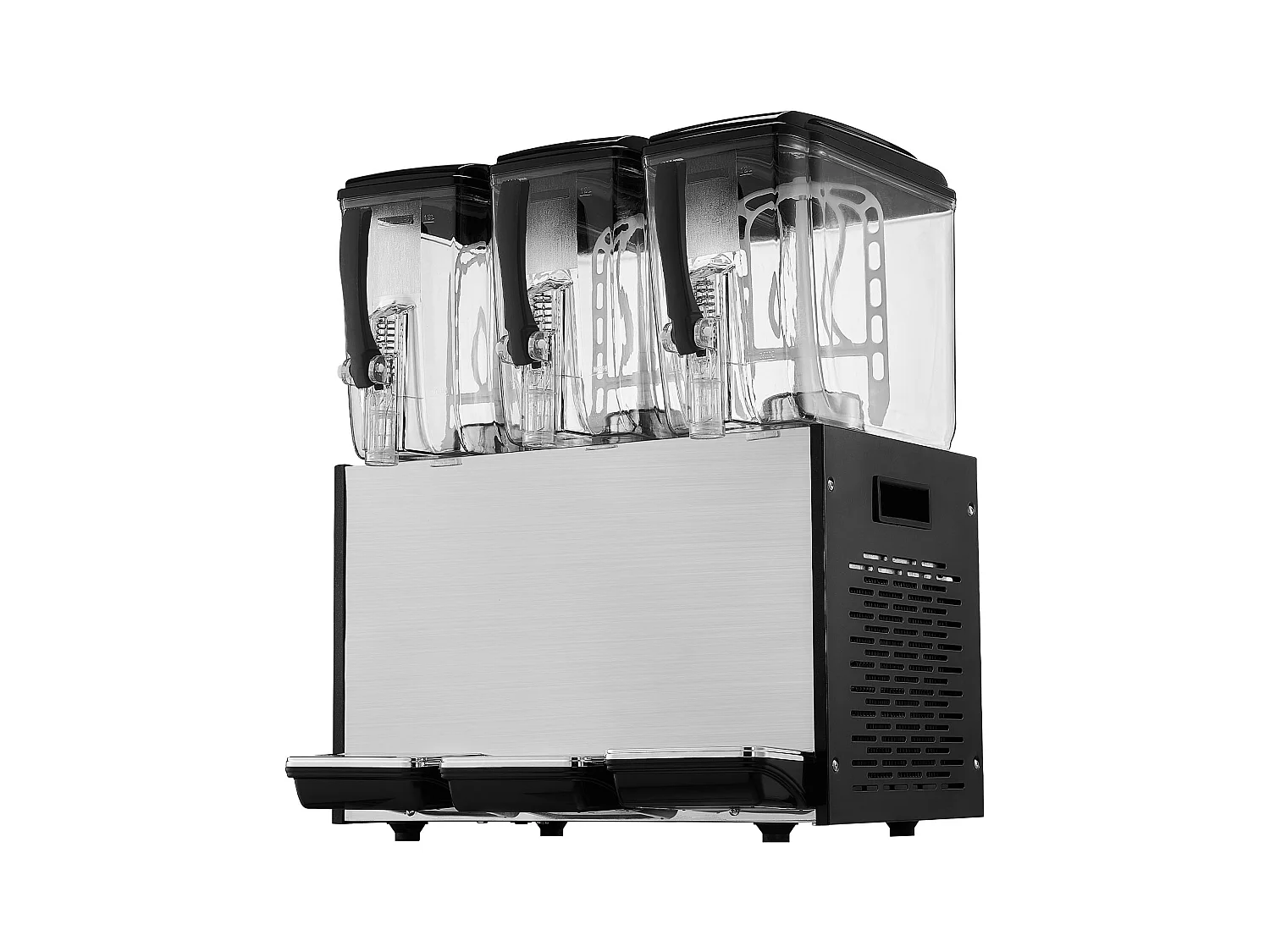 Distributeur de Boissons Commerciales SucceBuy 12 L x 3 Réservoirs, Distributeur de Boissons Glacées et de Jus Froids