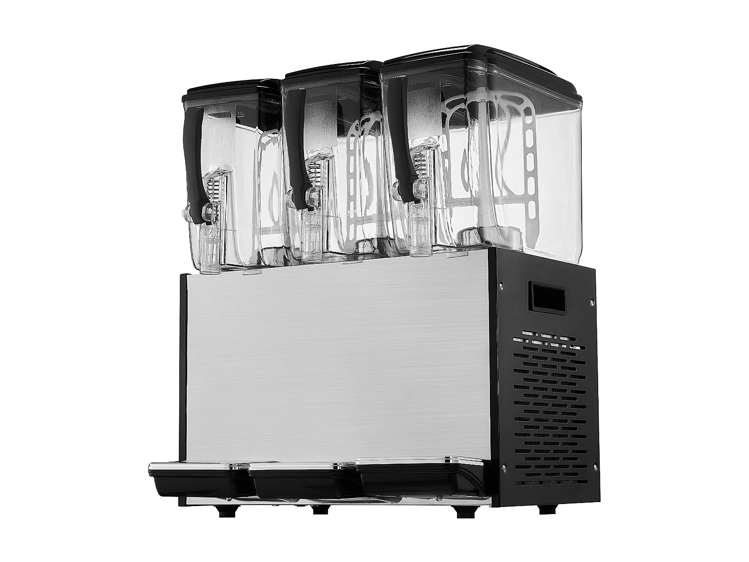 Distributeur de Boissons Commerciales SucceBuy 12 L x 3 Réservoirs, Distributeur de Boissons Glacées et de Jus Froids