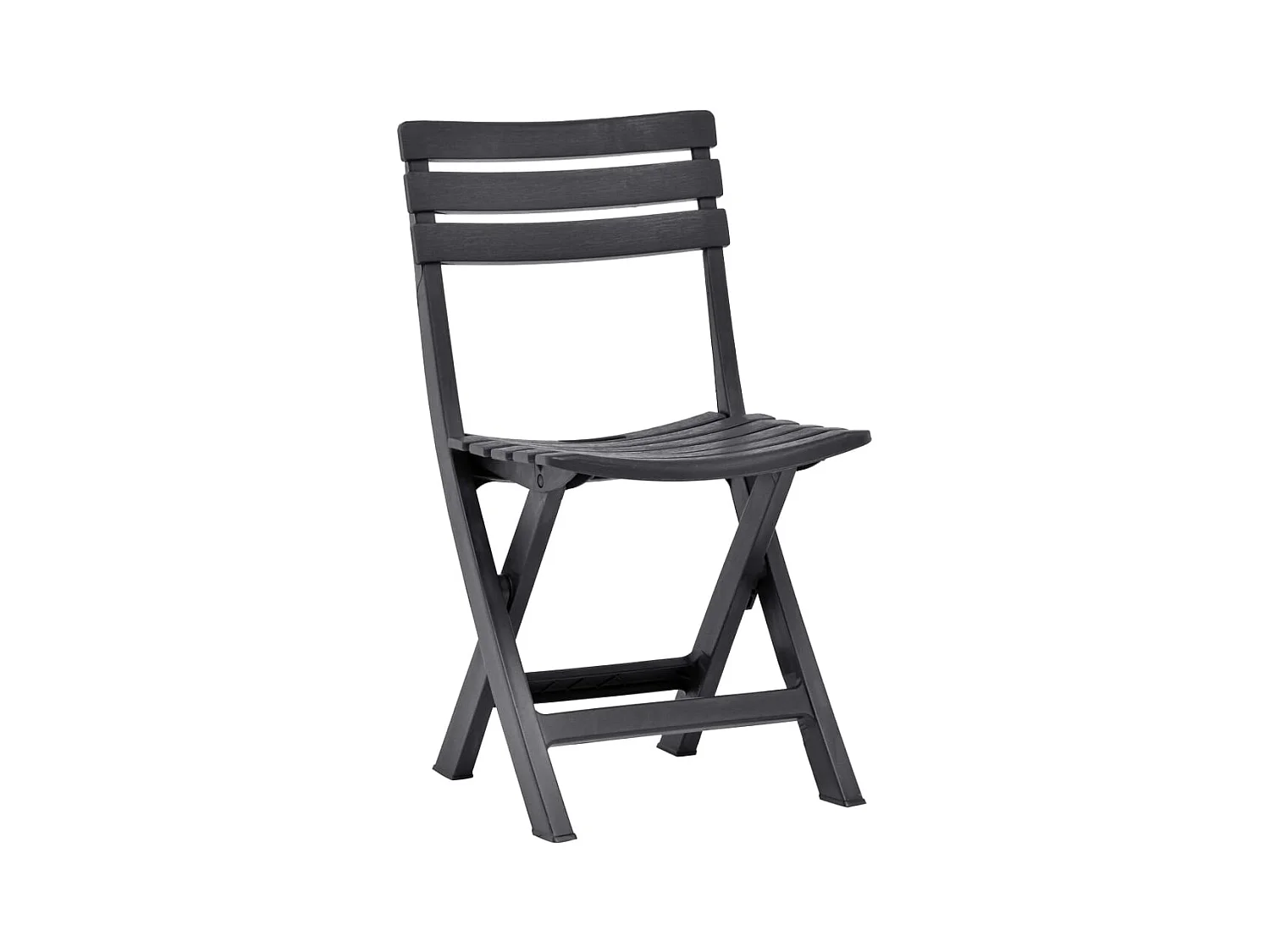 Sedie da Giardino Pieghevoli 2 pz in Plastica Antracite