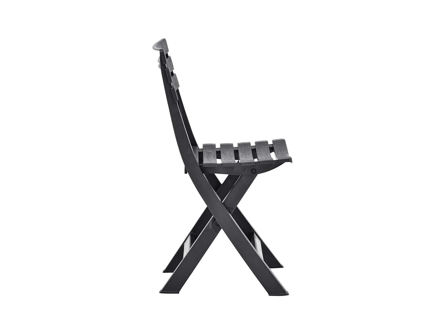 Sedie da Giardino Pieghevoli 2 pz in Plastica Antracite