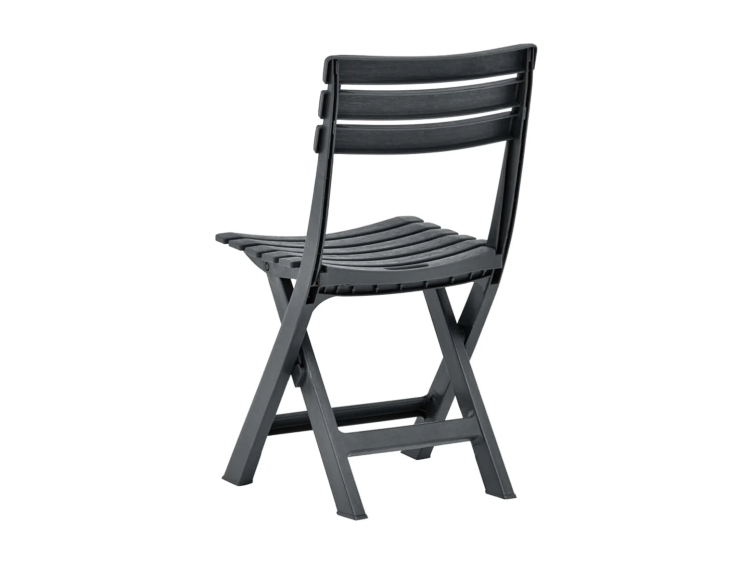 Chaises de jardin pliables lot de 2 Plastique Anthracite