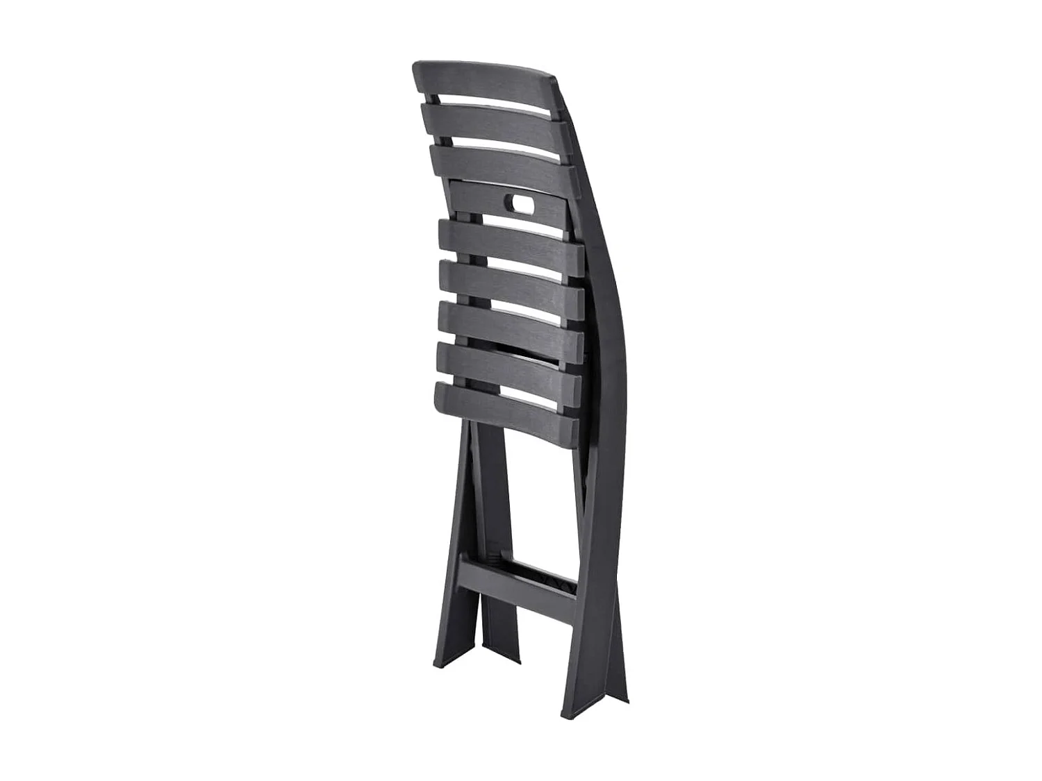 Chaises de jardin pliables lot de 2 Plastique Anthracite